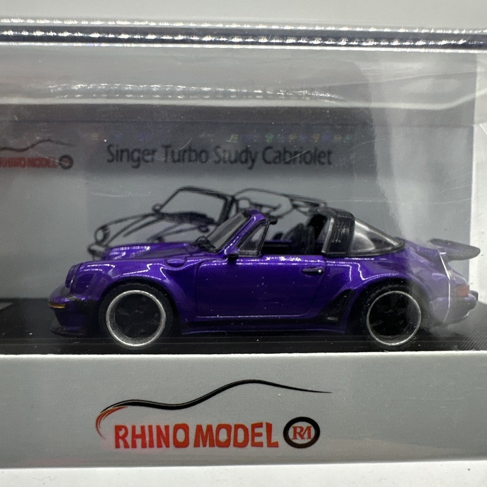 Rhino Model Porsche 911 Singer Targa 964 Purple 1:64 NIB PLASTIC CASE